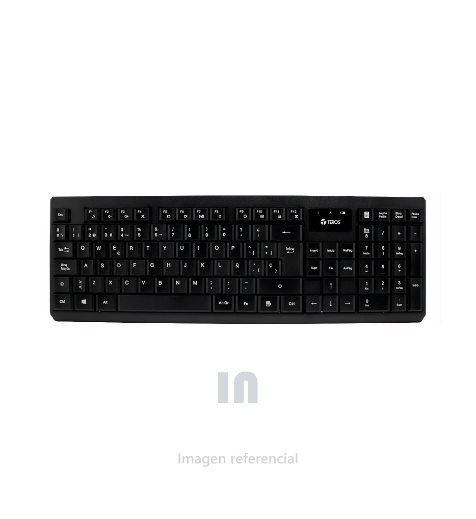 Kit Teclado y Mouse Inalámbrico Teros TE-4071S – 2.4 GHz | Diseño Elegante