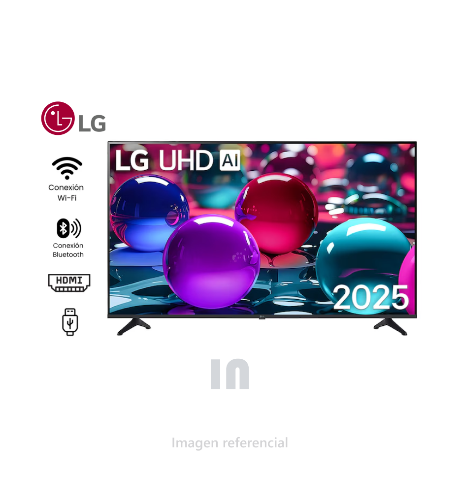 Smart TV LG 55" 4K UHD, ThinQ AI, sistema WebOS integrado, 55UA7300PSB.