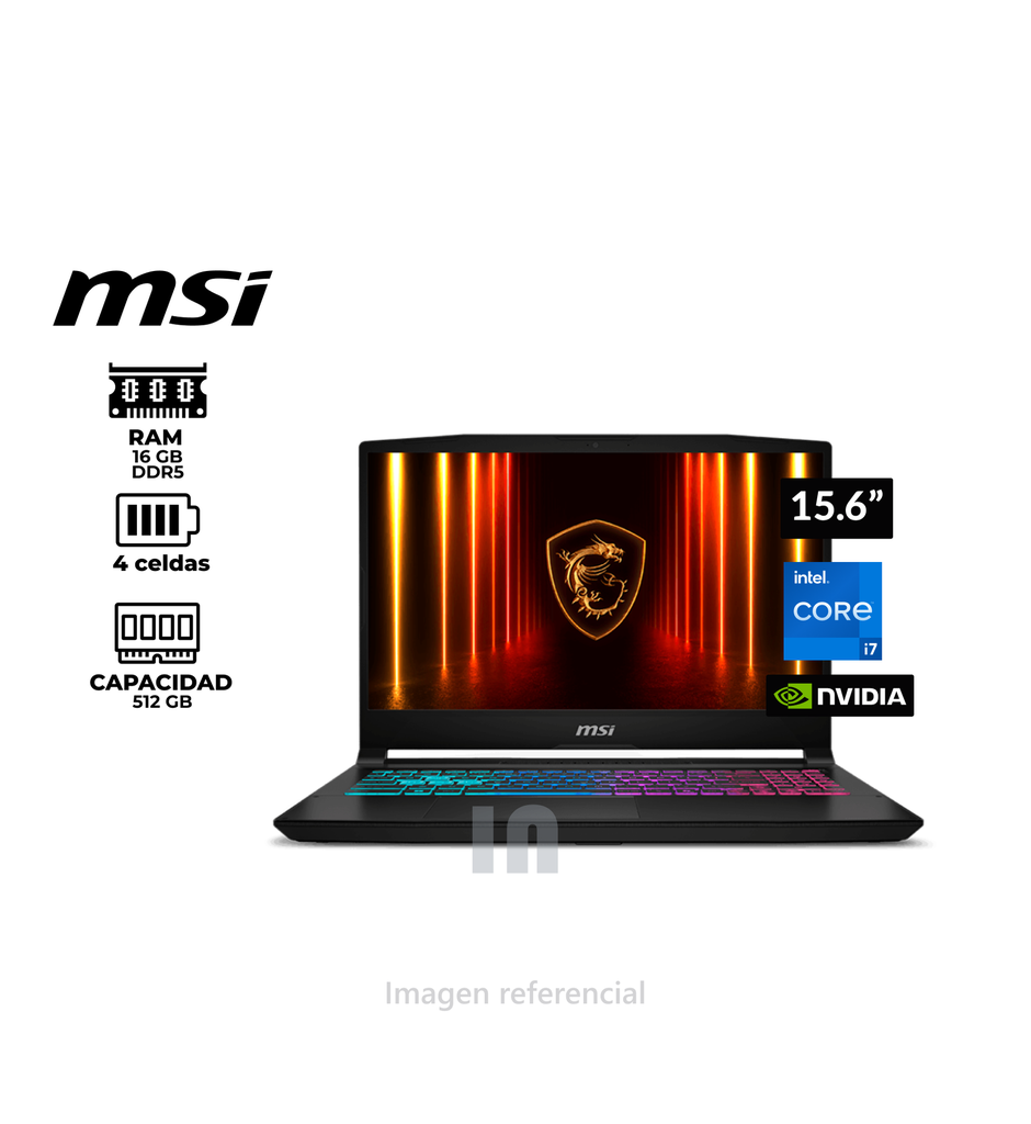 Laptop Gamer MSI Katana 15.6” 144Hz – Core i7-14650HX | RTX 5050 8GB | 16GB DDR5 | SSD 512GB