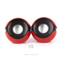 PARLANTE 2.0 USB HALION HA-S12 NG/ROJO.