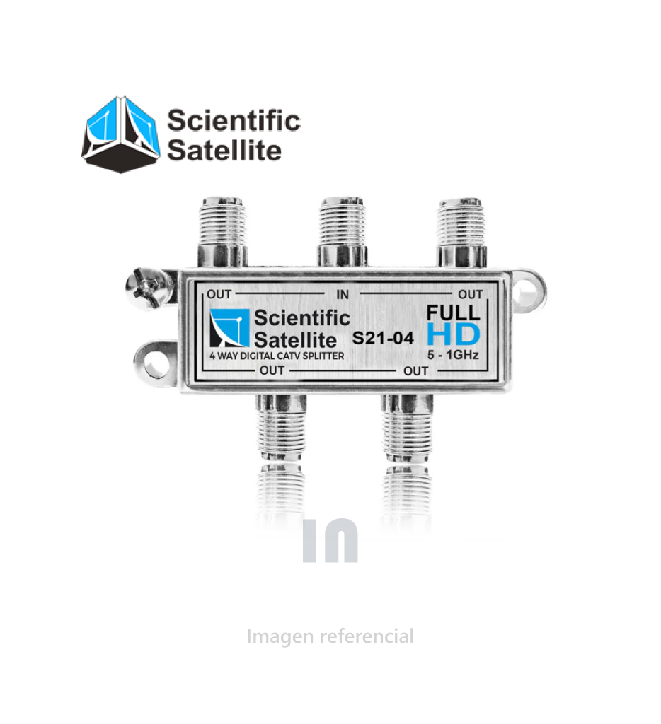 SPLITTER DIGITAL DE 4 SALIDAS S21-04/S SCIENTIFIC SATELLITE, DE CAT TV.