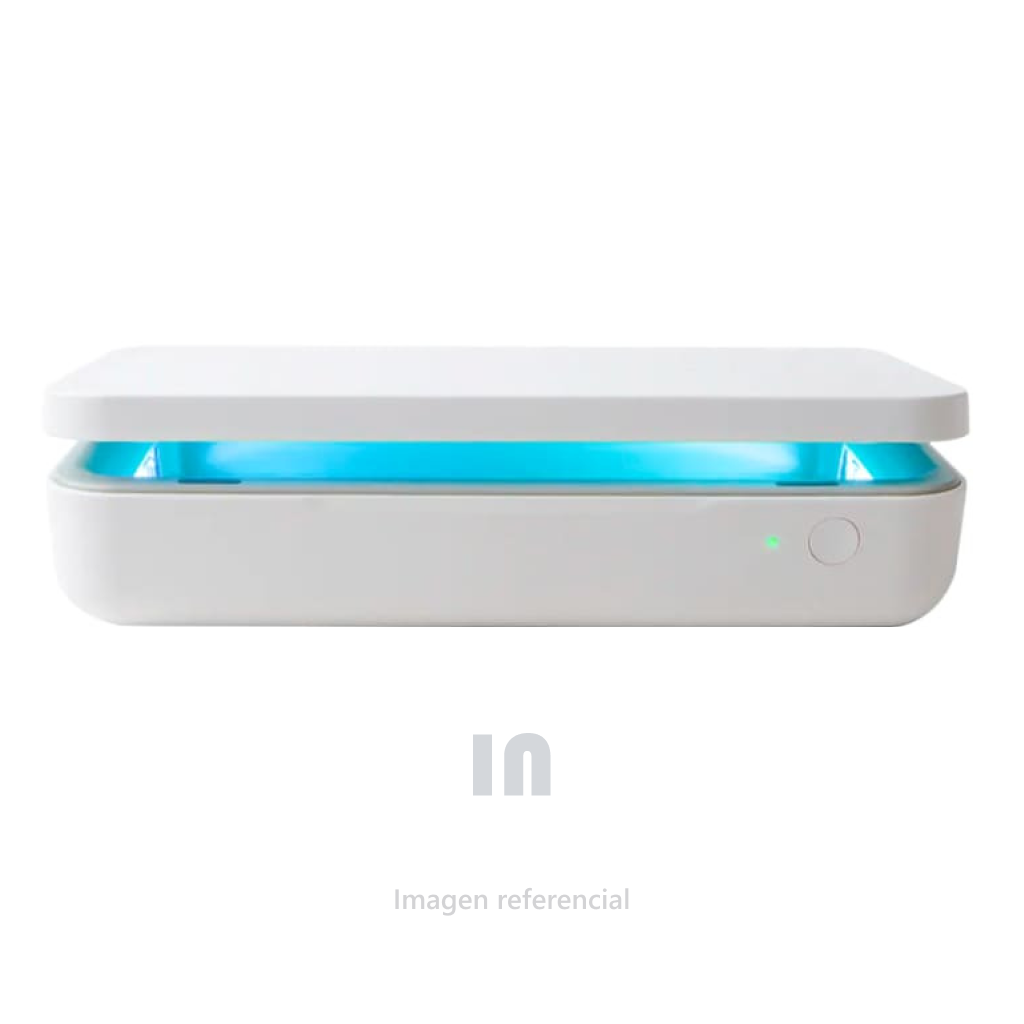 ESTERILIZADOR POTENCIA DE CARGA INHALAMBRICA 10W, TIEMPO DE ESTERILIZACIÓN 10MIN, EFICIENCIA DE ETERILIZACIÓN 99%, TEMPERATURA DE TRABAJO 10°-45°C, TAMAÑO 228X133X49mm.