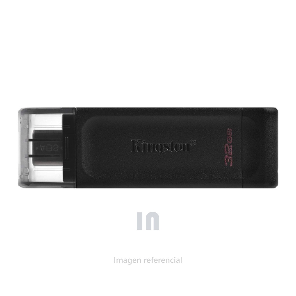 MEMORIA FLASH USB KINGSTON DATATRAVELER 70, 32GB, USB-C 3.2 GEN1, PRESENTACIÓN EN COLGADOR.