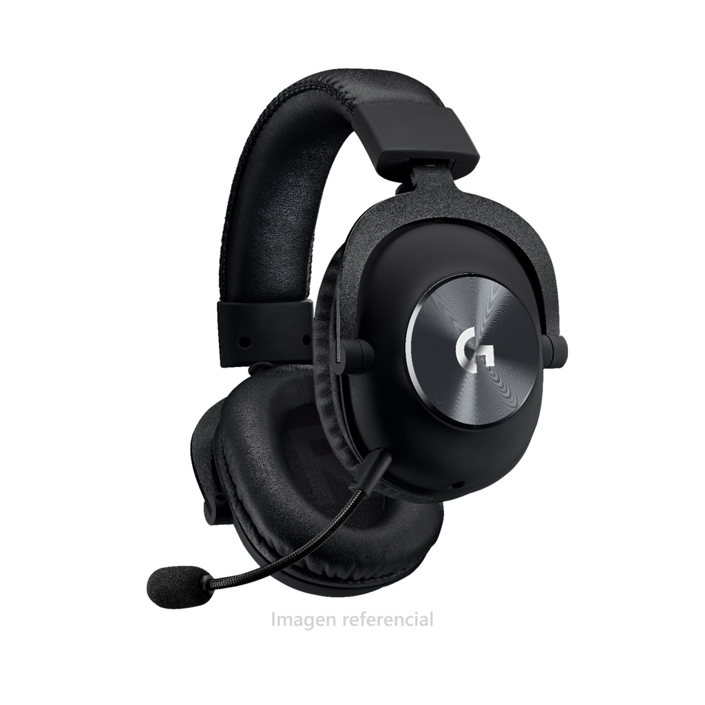 Logitech G Pro X - Auriculares de diadema para videojuegos, con tecnología de voz azul, color negro,Longitud del cable de PC: 2 m