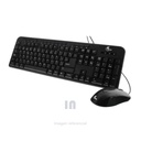 COMBO TECLADO Y MOUSE XTECH XTK-301S TIPO: TECLADO MULTIMEDIA DE TAMAÑO NATURAL EN ESPAÑOL, INTERFAZ: USB, NÚMERO DE TECLAS: 105 TECLAS, NÚMERO DE TECLAS MULTIMEDIA: 15 (A TRAVÉS DE LA TECLA FN), CONECTIVIDAD: CABLEADA, COMPATIBILIDAD ESTÁNDAR: PLUG AND PLAY, REQUISITOS DEL SISTEMA: WINDOWS 98/2000, WINDOWS XP/VISTA/WINDOWS 7/WINDOWS 8.1 / WINDOWS 10, COLOR: NEGRO