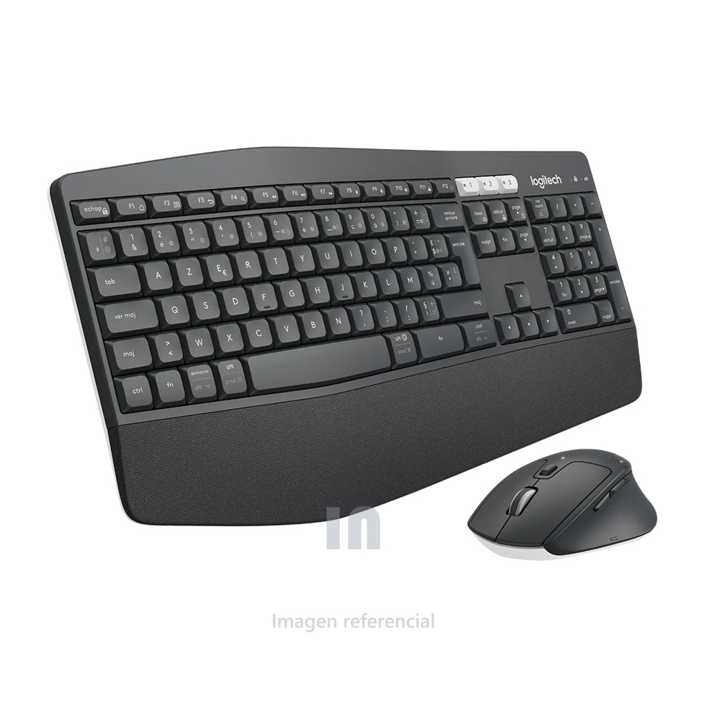 Teclado y Mouse Logitech MK850 Wireless, Conectividad USB, Alcance 10 m, Diseño Ergonómico, Funciona con Pilas AA – Black