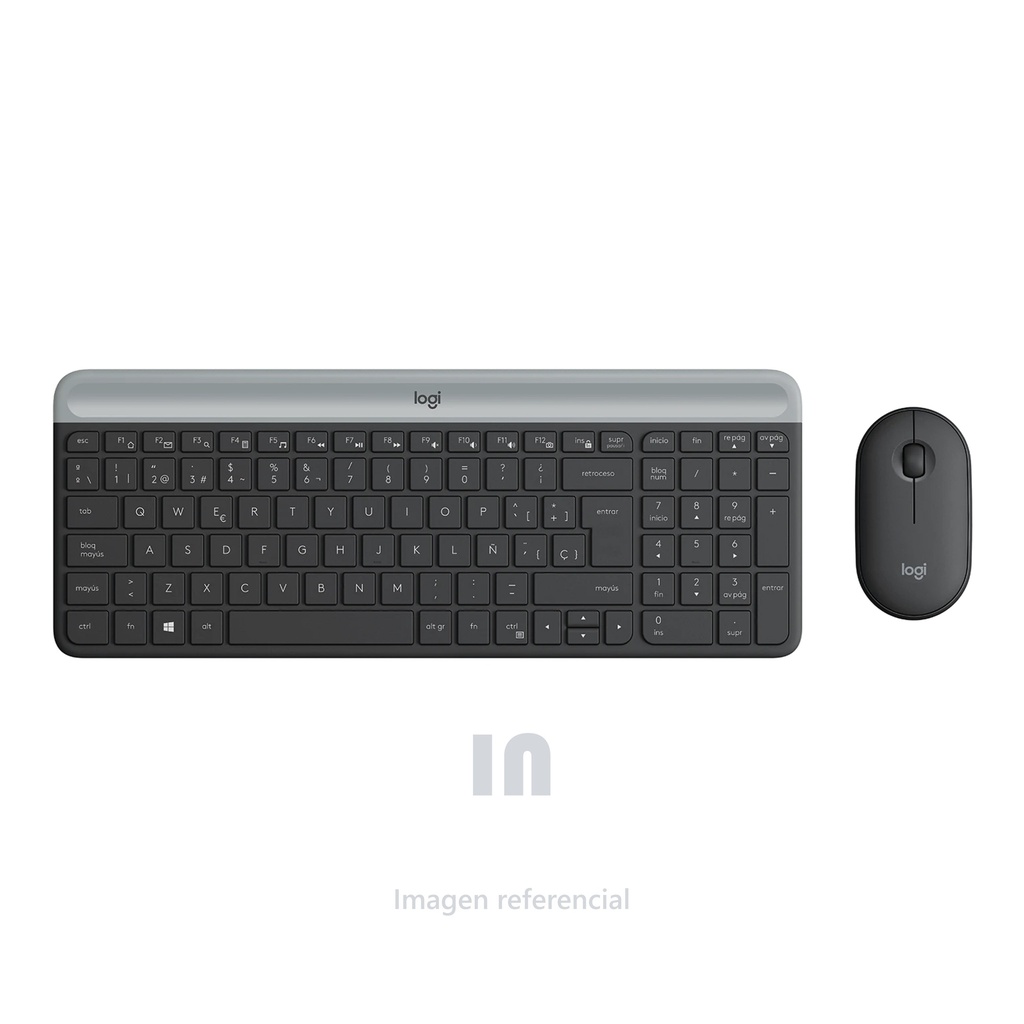 KIT LOGITECH MK470 SLIM TECLADO MOUSE BLACK,DISTANCIA RECEPTOR 10 M , TIPO DE PILAS: 2 AAA