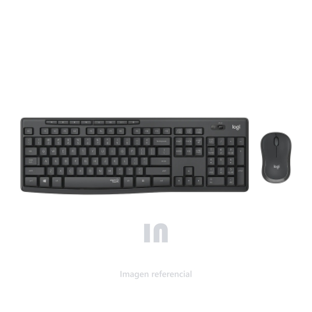 KIT LOGITECH MK295, TECLADO más MOUSE, Wireless 2.4, Distancia de frecuencia: 10 m, Color Black.
