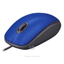 Mouse óptico logitech m110, AZUL, interfaz usb, presentación en colgador.