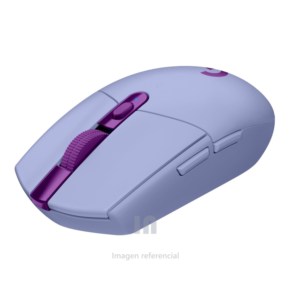 MOUSE LOGITECH G305 LIGTHSPEED WIRELESS, RESOLUCIÓN 200-12,000 DPI,MAX ACELERACIÓN >40 G, MAX SPEED 400 IPS, ,USB REPORT RATE 1000 HZ (1MS), MICROPROCESSOR 32 ? BIT ARM, COLOR LILA.
