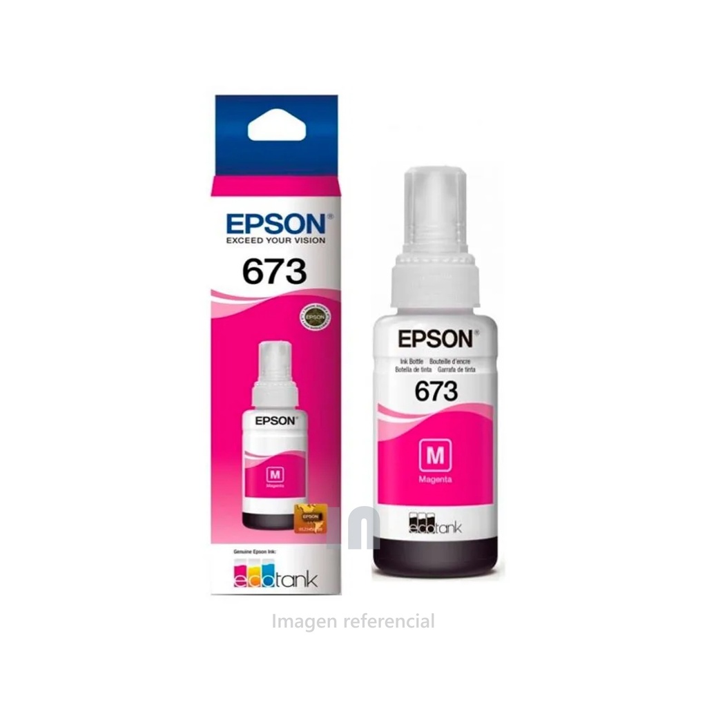 BOTELLA DE TINTA EPSON T673320,COLOR MAGENTA, 70ml, L800, L805, L810, L850 Y L1800.