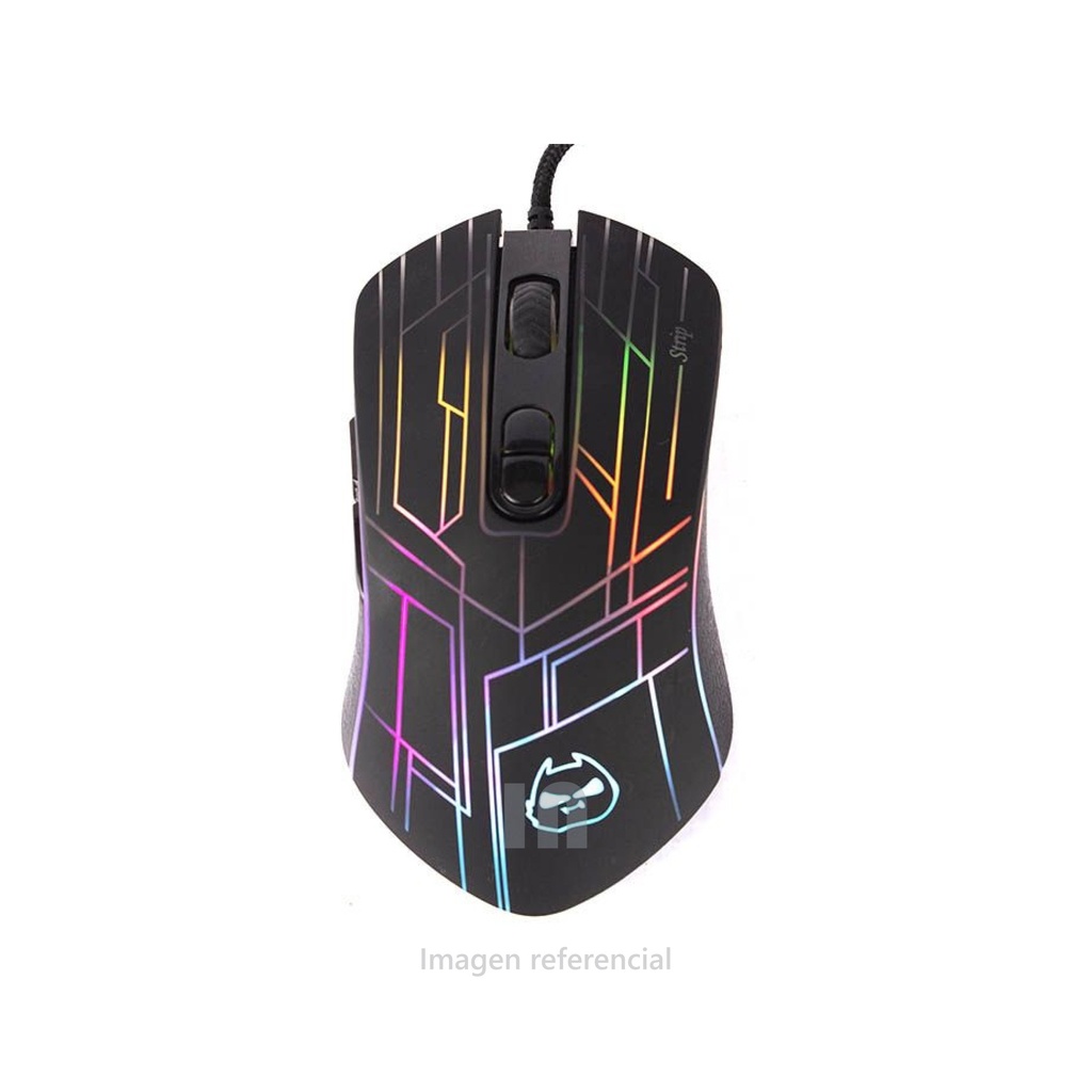 MOUSE GAMER HALION STRIP HA-M317, CON LUCES RGB 6 BOTONES.