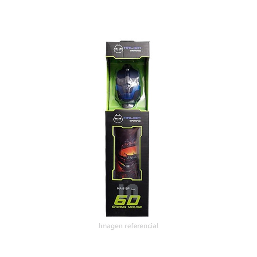 COMBO MOUSE Y PAD HALION FREAK HA-919P.