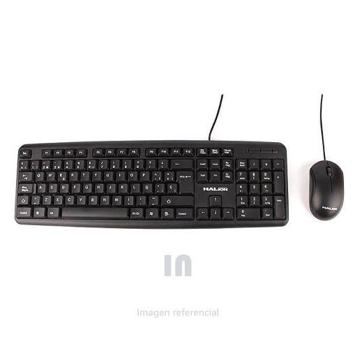 KIT TECLADO MOUSE ESTANDAR HALION HA-K420C.