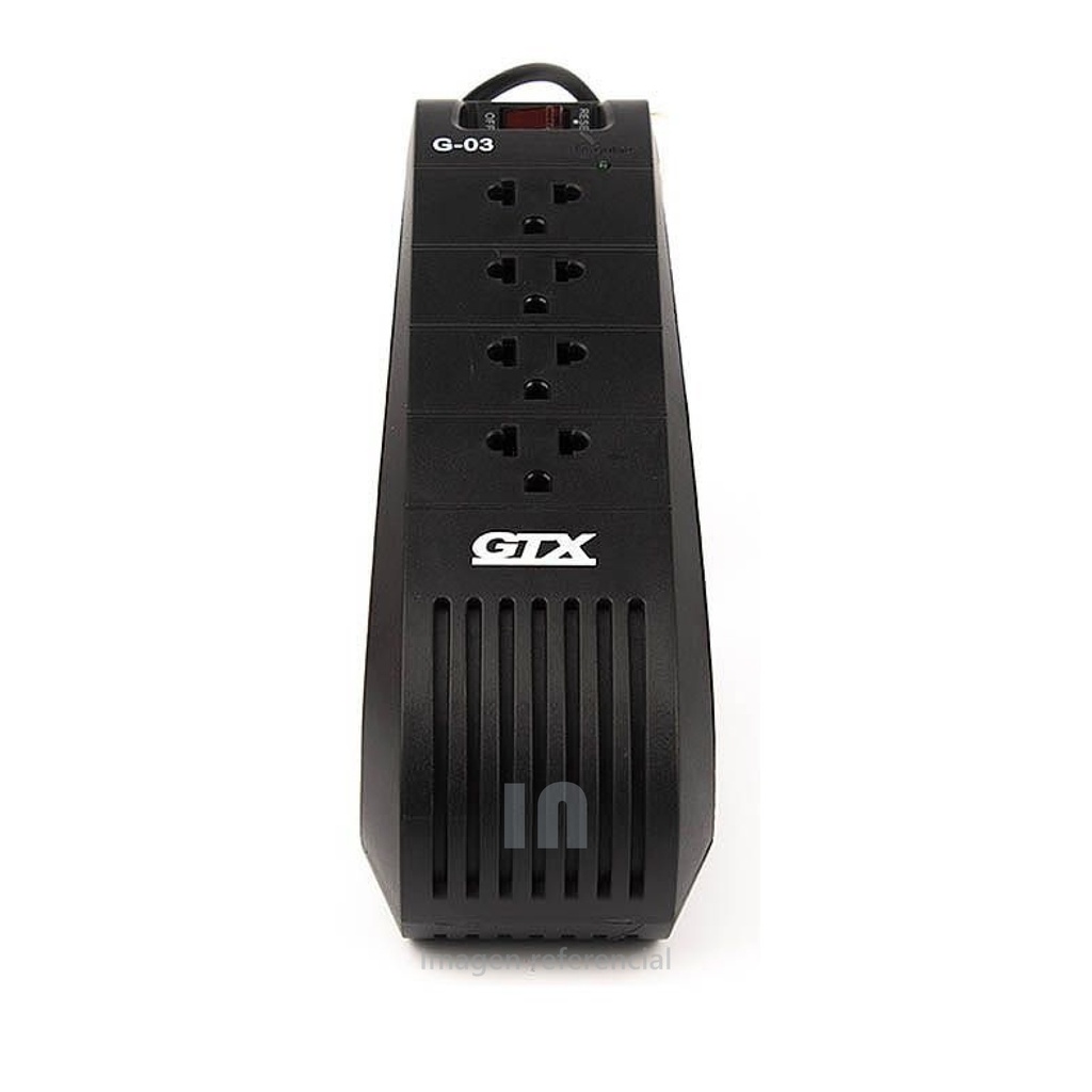 REGUALDOR DE VOLTAJE GTX G-03 HASTA 1000VA/500W.