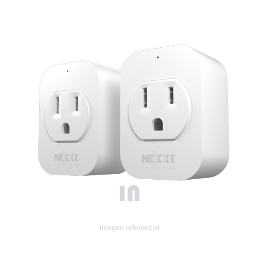 NEXXT HOME - ENCHUFE INTELIGENTE WI-FI 2 PACK(2 UNI), SMART WI-FI PLUG , APLICACIÓN COMPATIBLE IOS Y ANDROID,120V-240VCA, 50/60Hz, 1250W de potencia máxima