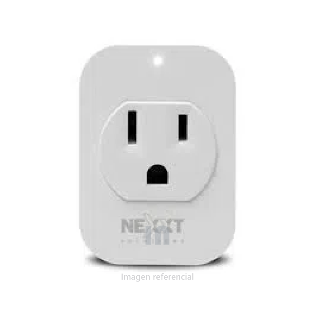 NEXXT HOME - ENCHUFE INTELIGENTE PARA INTERIOR, SMART WI-FI PLUG , APLICACIÓN COMPATIBLE IOS Y ANDROID,1 Toma corriente, 50/60Hz, 1250W de potencia máxima