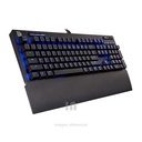 Teclado Mecánico Gamer Thermaltake Neptune PRO Blue – Switch Blue, Retroiluminación Azul, USB, Reposamuñecas Desmontable, Placa de Aluminio