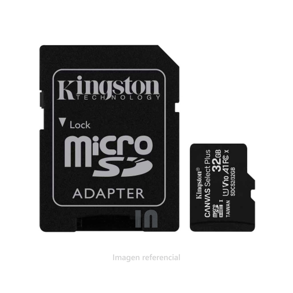 MEMORIA MICRO SD DE 32GB, CANVAS SELECT PLUS, KINGSTON.