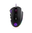 Mouse Gamer Primus Gladius 32000P — RGB, 6 Niveles de Velocidad, Cable Trenzado Negro y Morado
