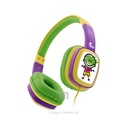 AURICULAR XTECH XTH350 DIADEMA PARA NIÑOS DE 2 AÑOS A MAS, MICRO PARLANTE DE 30MM, CAPSULAR PARA TARJETAS QUE PUEDEN COLOREAR, 85dB MAXIMOS RECOMENDADO PARA NIÑOS, ALMOHADILLAS VERDES.