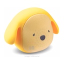 PARLANTE PORTATIL XTECH XTS-612, BOW WOW, 5W DE POTENCIA TOTAL RMS, BATERIA ION LITIO, 8 HORAS, SUAVE CUBIERTA DE GOMA DISEÑADA PARA LOS NIÑOS PUEDAN MANIPULARLO MAS FACILMENTE, AMARILLO.