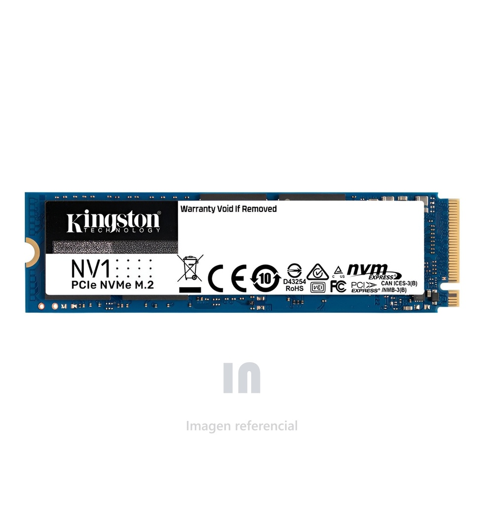 UNIDAD SSD Kingston NV1 500GB M.2 NVMe PCIe 3.0 x4