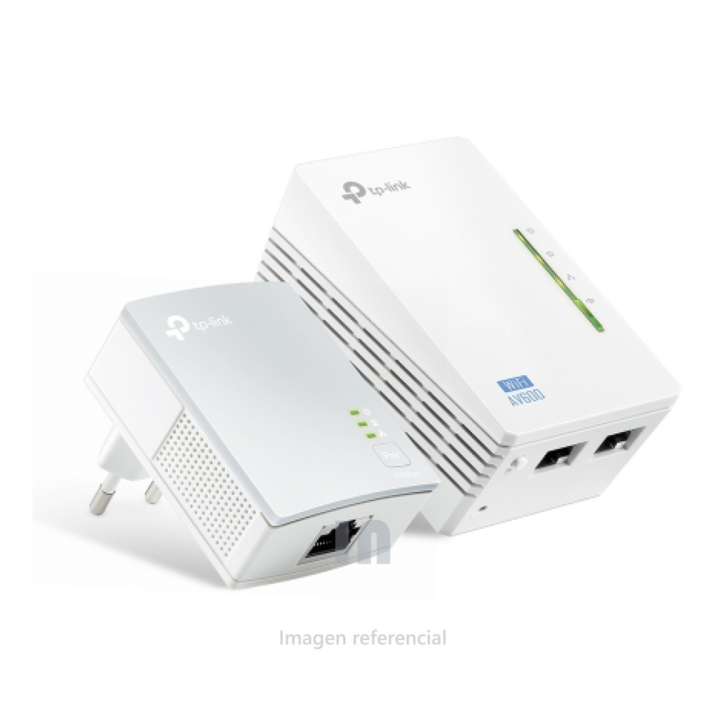 Kit Extensor Powerline WiFi TP-Link AV600 – 300 Mbps, Dual Band, 2 Puertos Ethernet