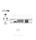Gigabit Ethernet Smart Switch Mikrotik CRS112-8G-4S-IN 8x, 4x SFP cages, 400MHz CPU, 128MB RAM, desktop case, RouterOS L5