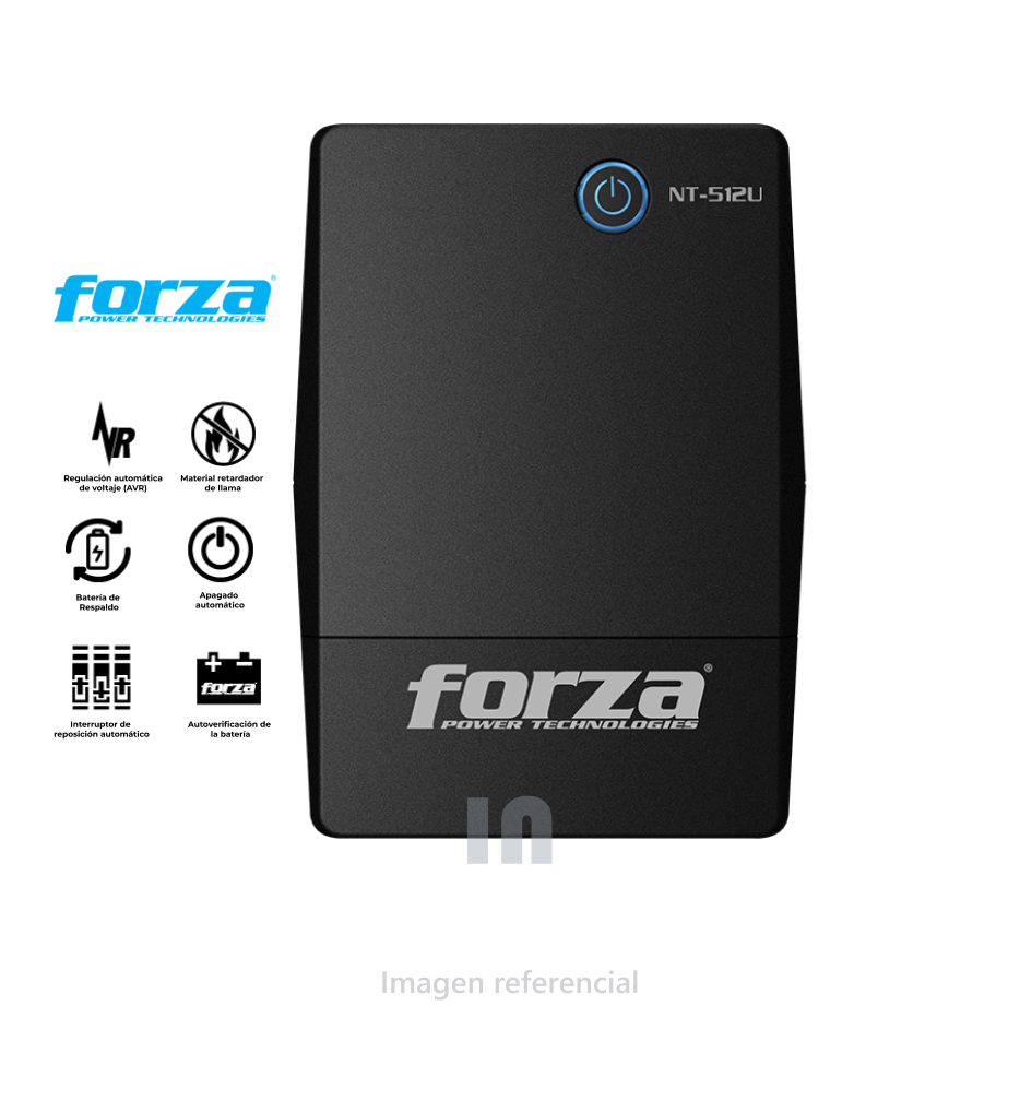Ups Interactiva Nt 512u 500va/250w, 6 Tomas, Inver, Torre Comp 220v