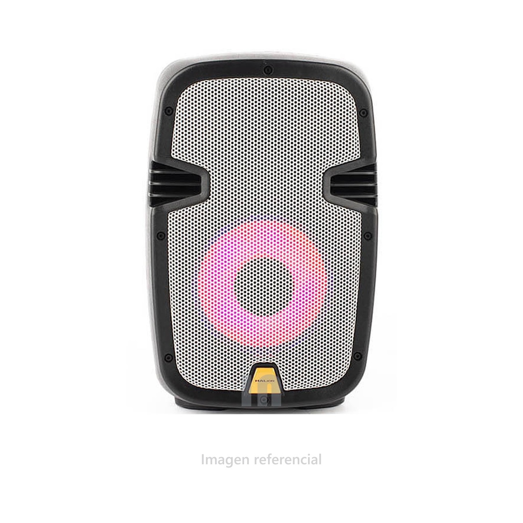 PARLANTE ACTIVO HALION PHA-8MB Woofer, 8Plg, CON BATERIA USB,SD, FM, Bluetooth, 1UHF ,MICRO Power 400W LED