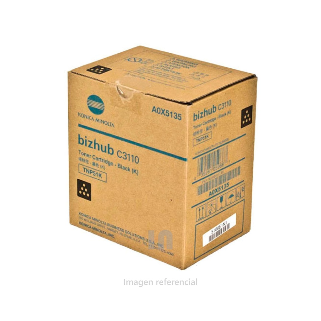 TONER KONICA MINOLTA BIZHUB C3110 NEGRO TNP51K A0X5195.