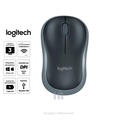 Mouse optico inalmbrico Logitech M185, 1000 dpi, Receptor USB, 2.4GHz, color gray