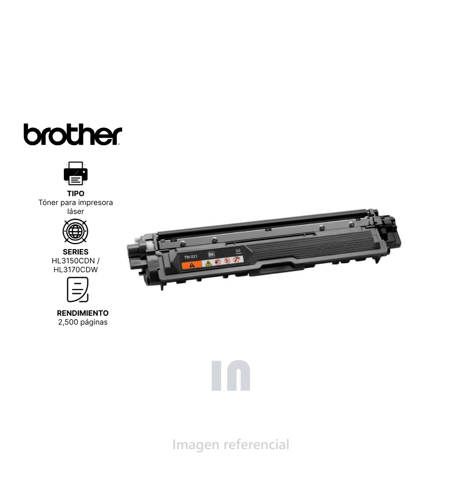 Toner Brother Hl3150cdn/3170Cdw/Dcp9020cdn/Mfc9330cdw TN-221BK