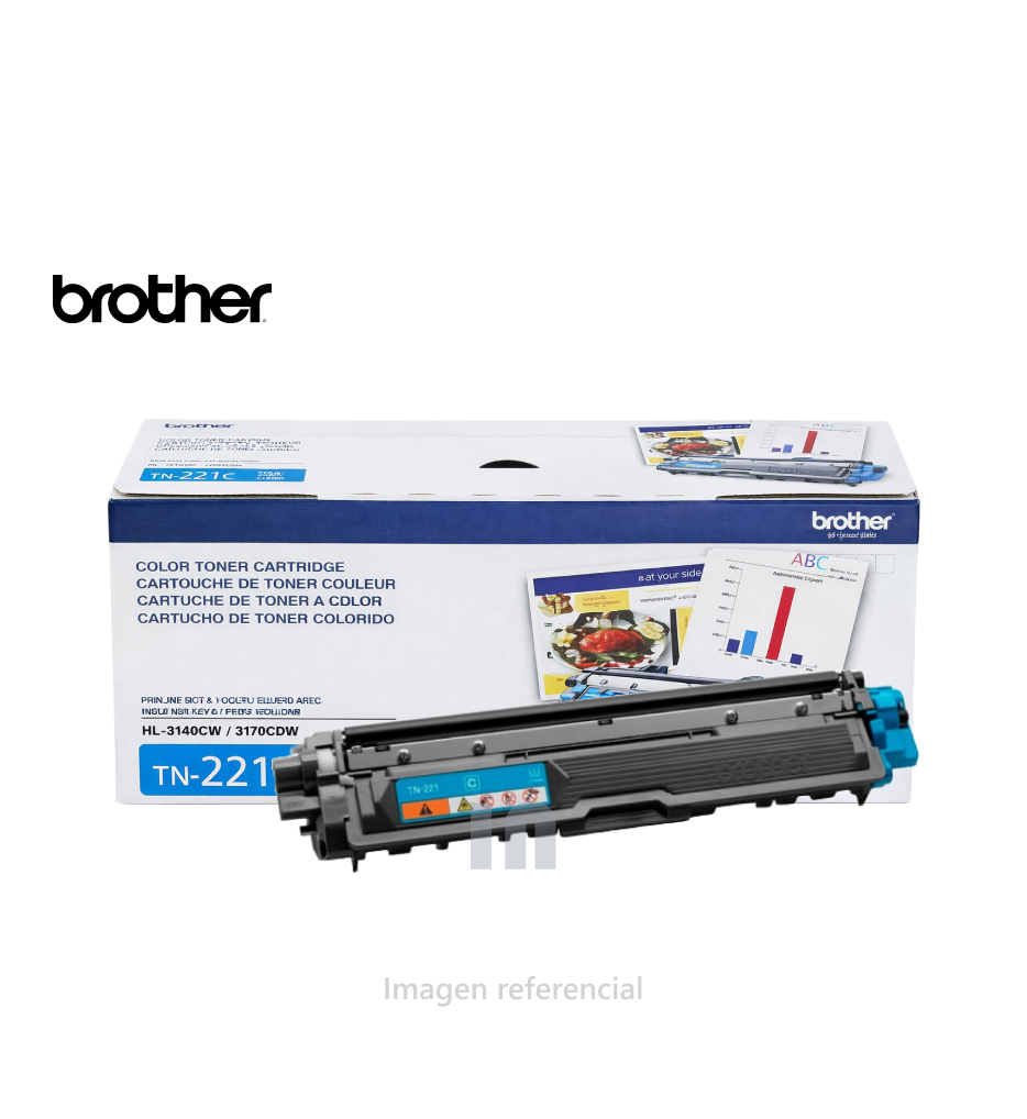 Toner Brother Hl3150/3170Cdw/Dcp9020cdn/Mfc9330cdw Cyan TN-221C