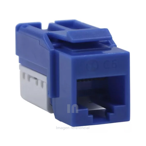 Jack modular rj-45 cat6 satra azul
