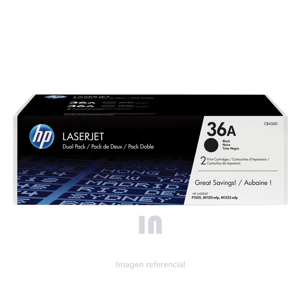 TONER HP LASERJET 36A CB436A COLOR NEGRO