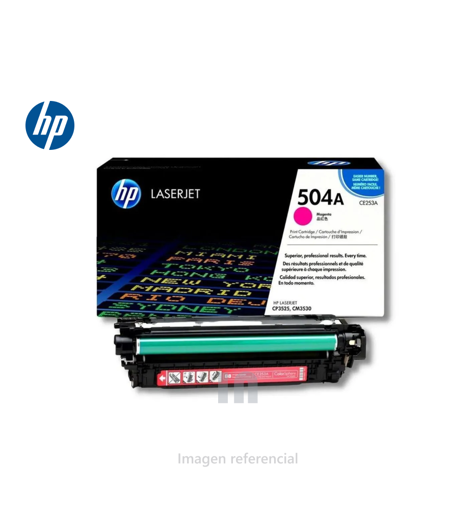 TONER HP LASERJET CE253A 504A MAGENTA PARA CP3525