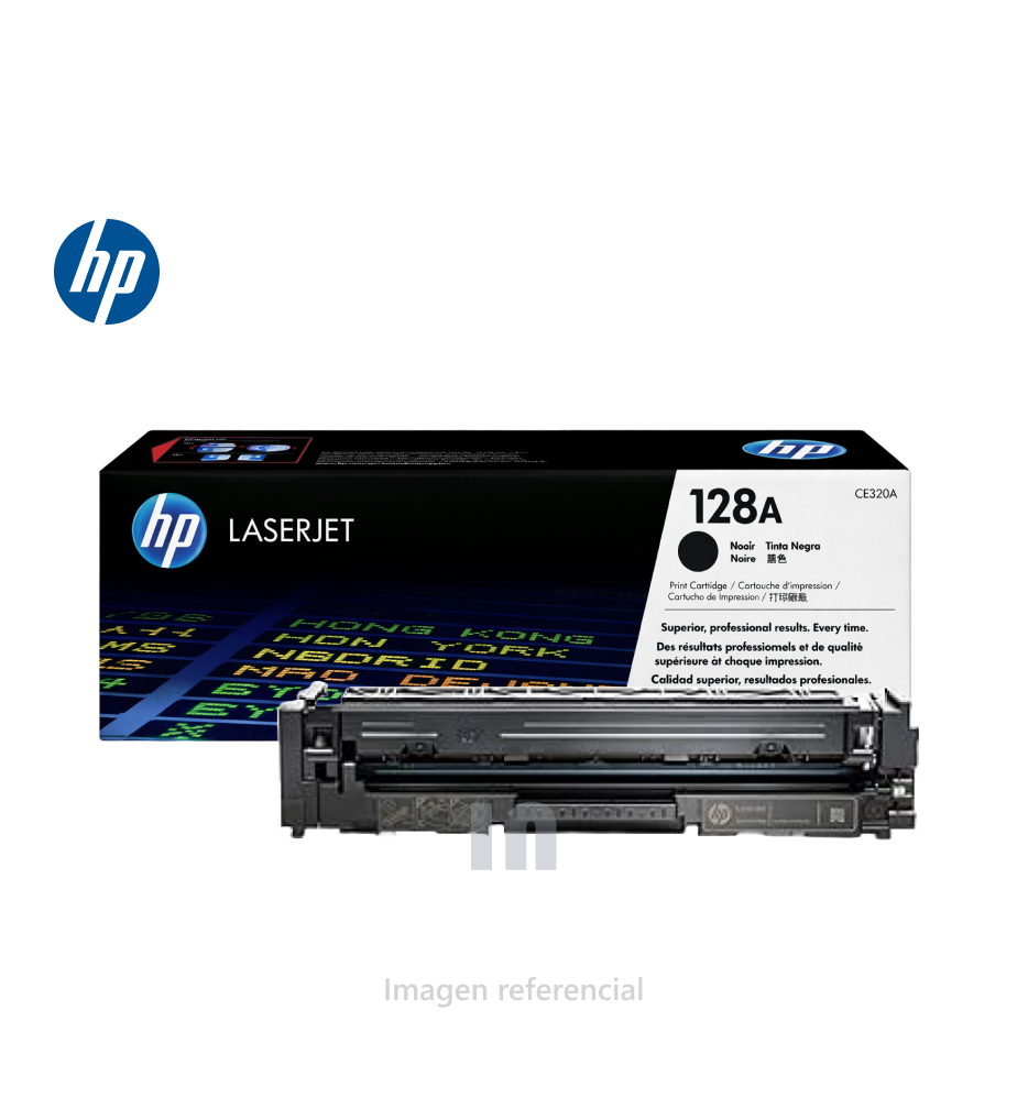 Tóner HP LaserJet 128A CE320A, Cartucho Negro para Impresoras HP CM1415 / CP1525, Rendimiento 2,000 Páginas
