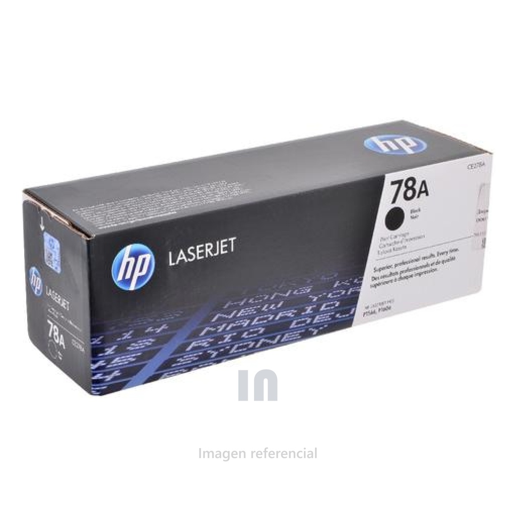 TONER HP 78A LASERJET, COLOR NEGRO CE278AD