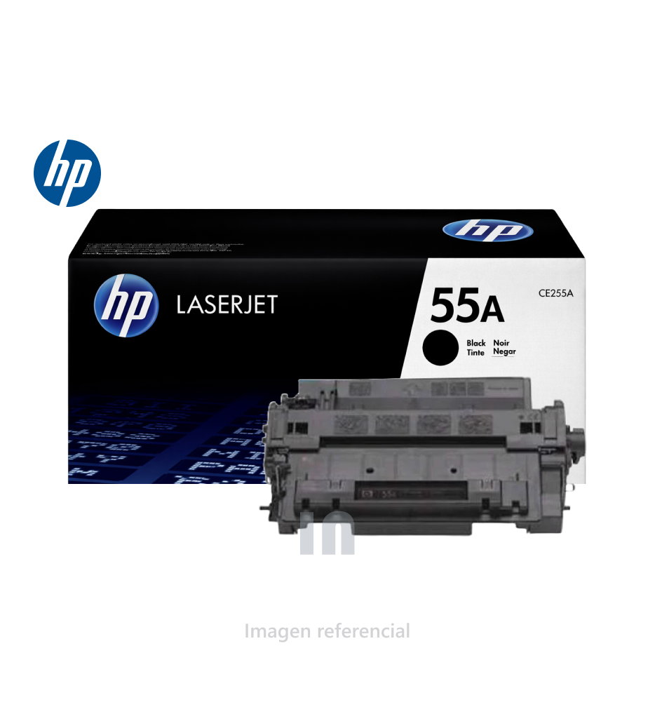 Tóner HP LaserJet CE255A, Cartucho Negro para Impresora HP P3015, Rendimiento 6,000 Páginas