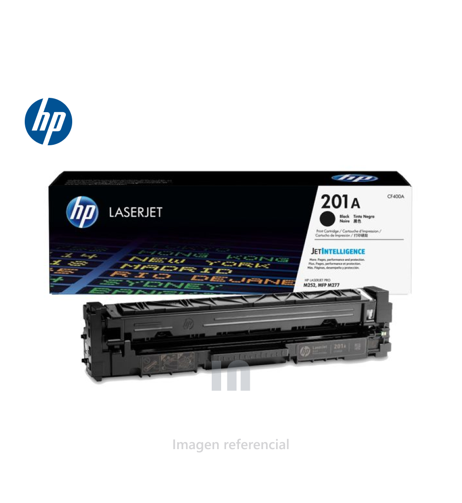 Tóner HP 201A Negro para LaserJet M252 / M277, Rendimiento 1,500 Páginas – CF400A