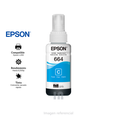 Botella de Tinta Epson T664220 Cian, 70 ml – Compatible con Epson L200