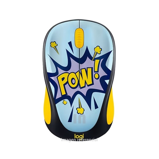 Mouse optico inalámbrico logitech m317c collection, sensor de 1000 dpi, 2.4ghz, función inalámbrico de 10 m, color yellow black.