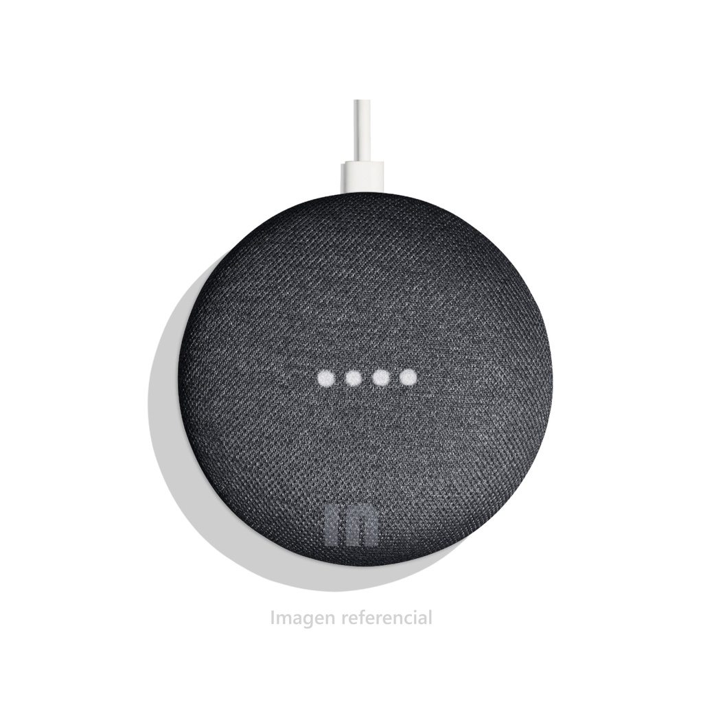 GOOGLE PARLANTE INTELIGENTE CON GOOGLE ASSISTANT, CON EMPAQUE EN ESPAÑOL. COLOR GRIS OSCURO GOOGLE.