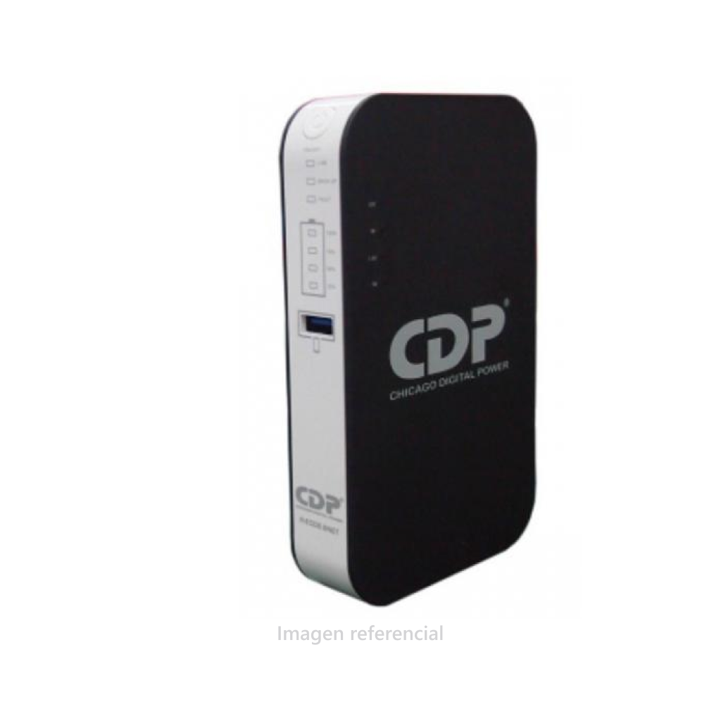 Batería externa recargable CDP R-Eco8.8Net, 8800 mAh, USB, Salida Plush. Con selector de voltaje de salida 5 / 7.5 / 9 / 12 VDC a 2.1 A, USB 5 VDC / 1A, Auto-voltaje.
