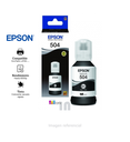BOTELLA DE TINTA EPSON 504 NEGRO, T504120, 127ML, PARA IMPRESORAS EPSON L4160.