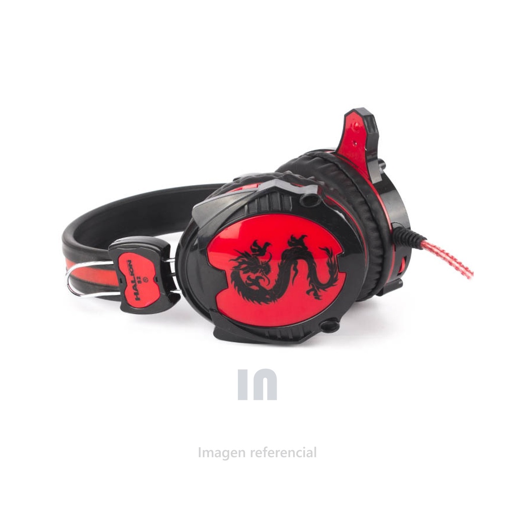 AURICULAR PARA GAMER DRAGON (S2) - CONECTOR (3.5mm) / USB Y CONECTOR (3.5mm) ROJO