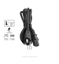 CABLE DE PODER NEGRO DE 1.5M, 3 X 18AWG, CONECTOR HEMBRA TIPO C13.