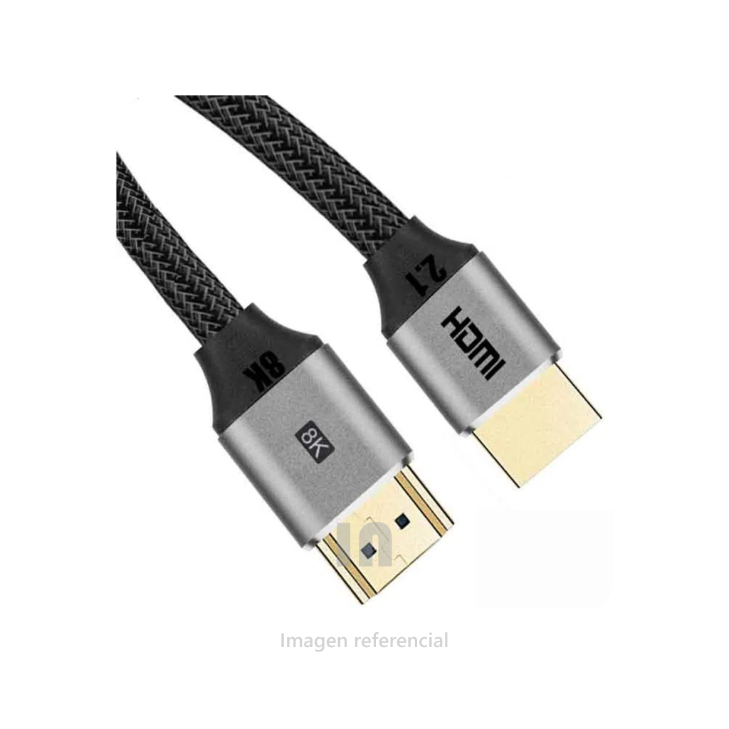 CABLE HDMI VERSIÓN 2.1, 8K- 60HZ, 4K/120HZ, 5M, 7680 X 4320P, CABLE REFORZADO,PRESENTACION EN CAJA, NEGRO.